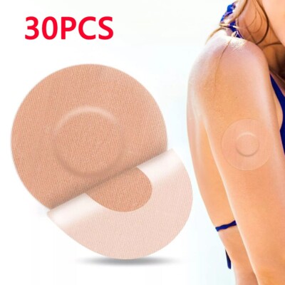 30x Adhesive Patches Waterproof Sensor Covers Flesh Flexib For Freestyle Libre