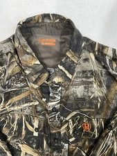 Game Winner Realtree Camo Hunting L/S Button Up Shirt Mens XL