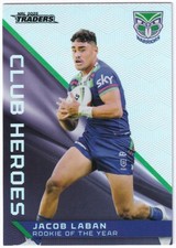 2025 NRL TRADERS 'CLUB HEROES ALBUM' CHA41/44 JACOB LABAN #024/182 - WARRIORS