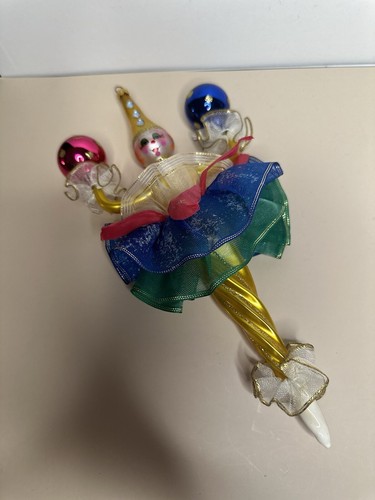 RARE VTG Christopher Radko CLOWN AROUND Italian GLASS 10 inch Ornament 96-047-0 - 第 2/7 張圖片