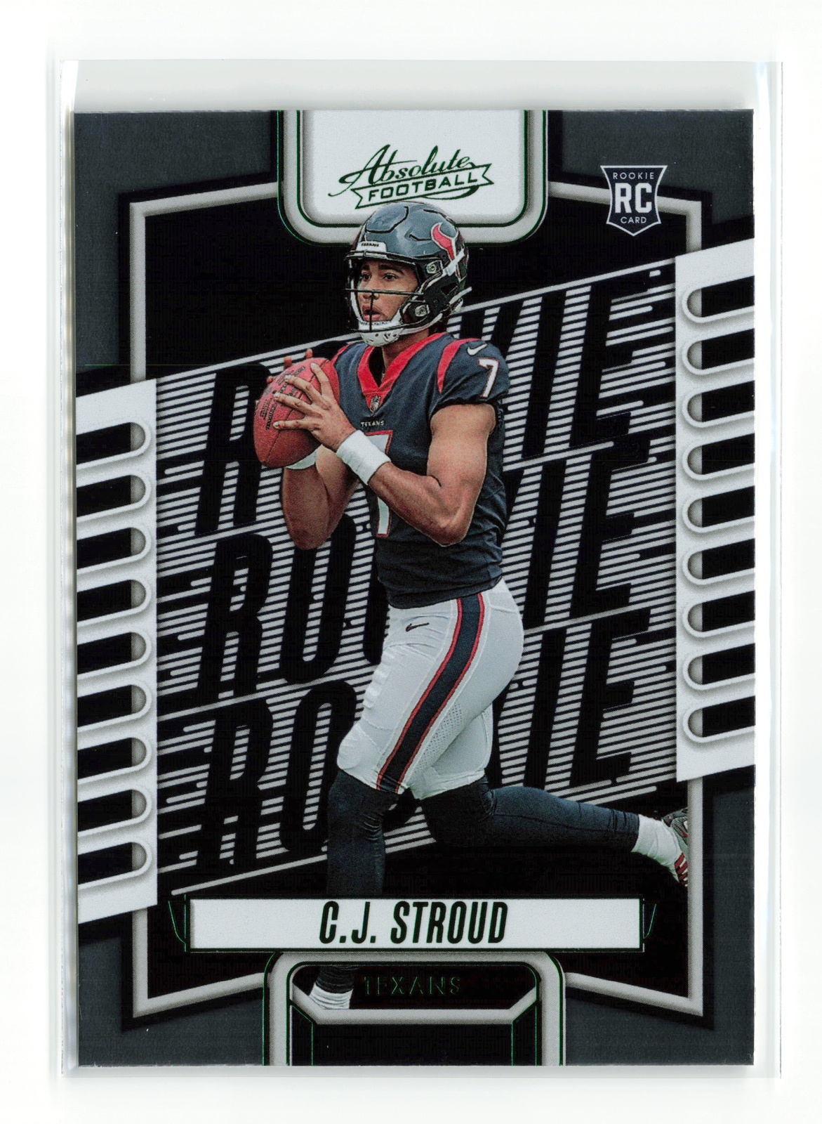 C.J. STROUD #102 2023 PANINI ABSOLUTE TEXANS RC GREEN