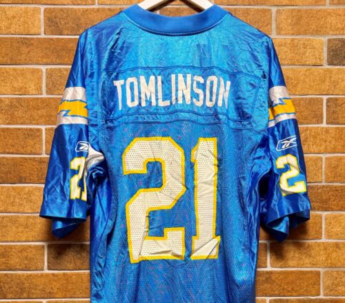 SAN DIEGO CHARGERS LaDAINIAN TOMLINSON #21 NFL FOOTBALL REEBOK SHIRT JERSEY Sz L - Picture 4 of 12