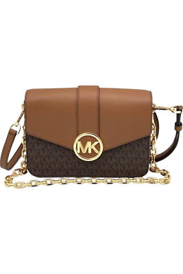 Michael Kors Carmen Medium Convertible Shoulder Bag Brown | eBay