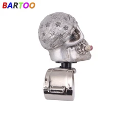 Skull Car Auto Steering Wheel Spinner Suicide Knob Handle Booster Silver