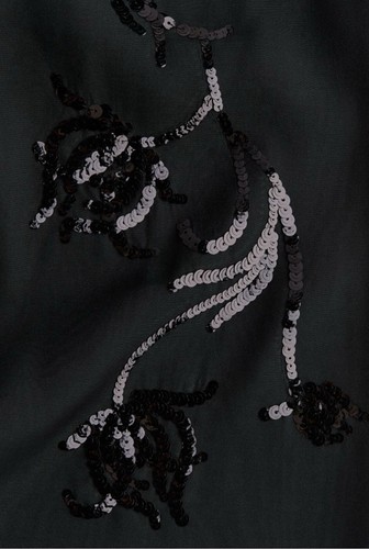 HM LIMITED EDITION Sequined Organza Skirt SIZE M 2024 BLACK - Picture 4 of 7