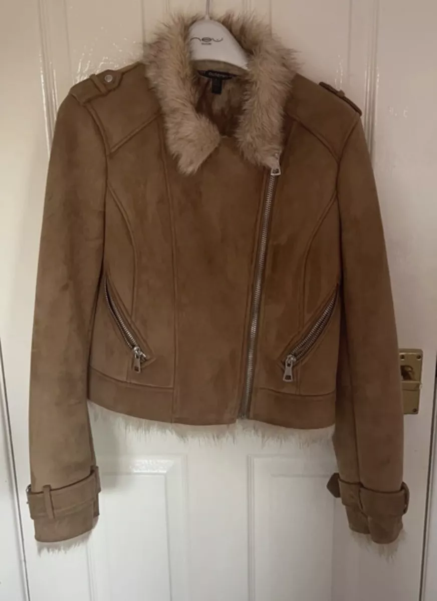 Zara faux Fur and Suede Jacket | eBay