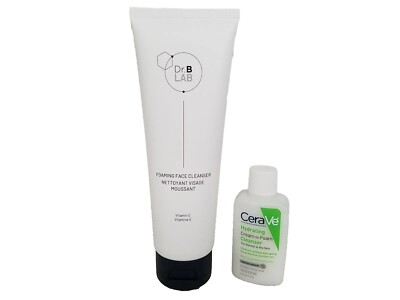 DR. B LAB - DR. BRANDT Skincare Foaming Face Cleanser 4.2oz + CERA'VE Cleanser 