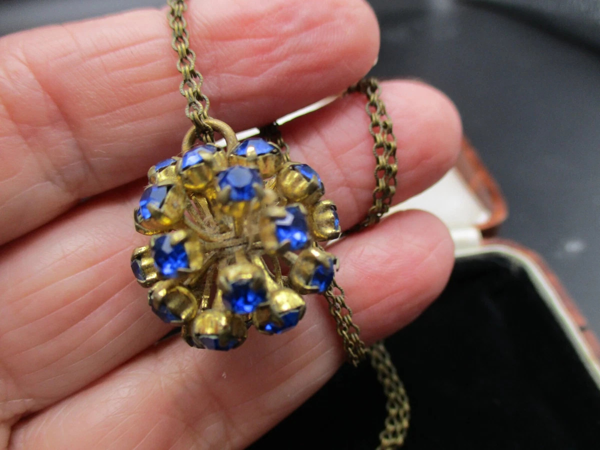 Rhinestone ball necklace clearance
