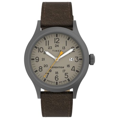 Timex Men's Expedition Scout 40mm Watch   Gunmetal Case Brown/Tan/Gunmetal