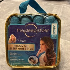 Sleep Styler 8ct- Large 6  Heat-Free Rollers Soft Hair Curlers- Long/Thick/Curly