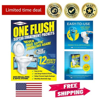 56 Billion Bacteria Packets for Effective Septic Maintenance   ONE FLUSH