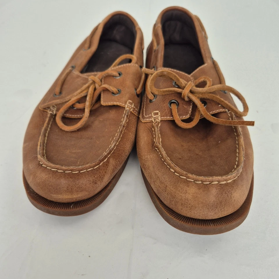 ROCKPORT Zapatos de Barco 8 Cuero Marrón Para Hombre Cubierta Clásico Casual ... - Imagen 2 de 4