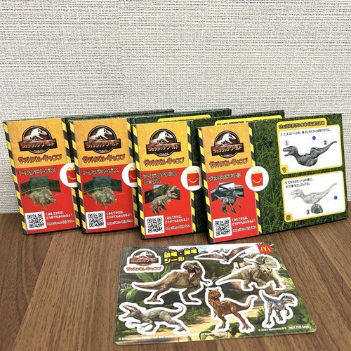 Kit de manualidades en papel Jurassic World con pegatinas Velociraptor T-Rex Triceratops Japón