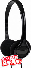 Lightweight Flexible Portable Headphones Black, One Size, 3.5mm Plug, 4Ft Cord
