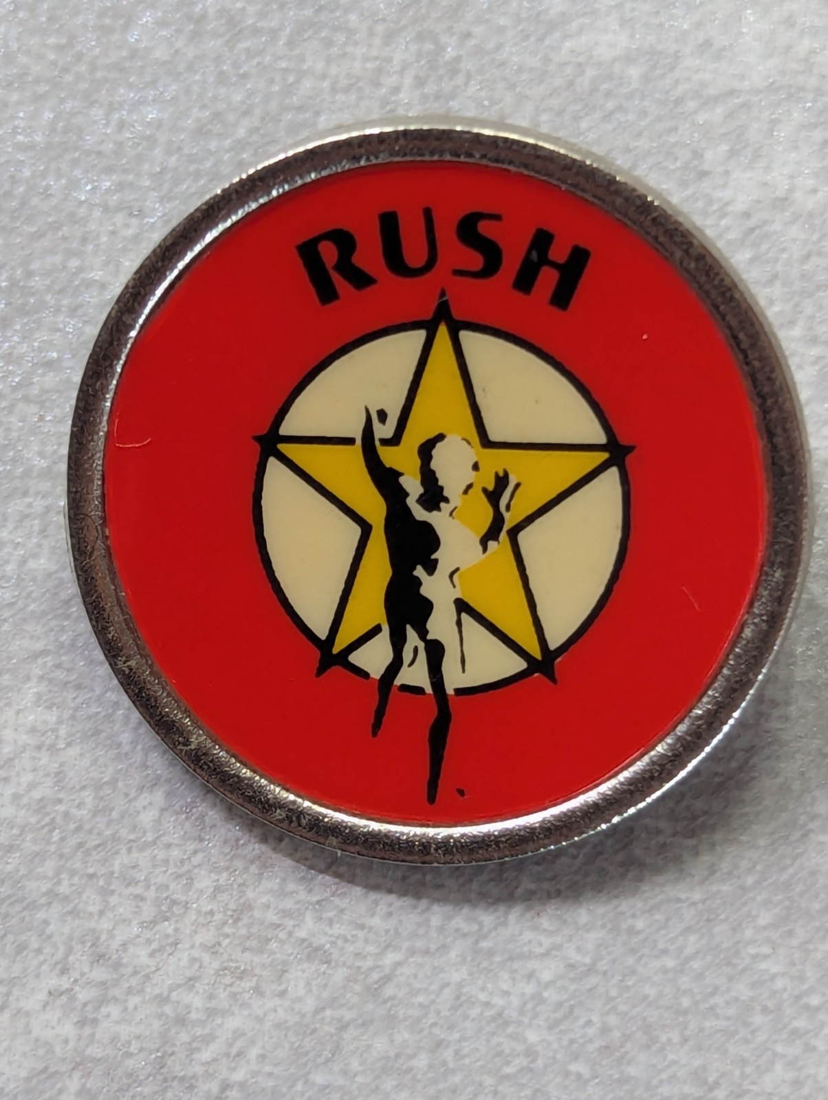 Vintage 80's Rush Pin Badge Purchased Around 1986 image 2
