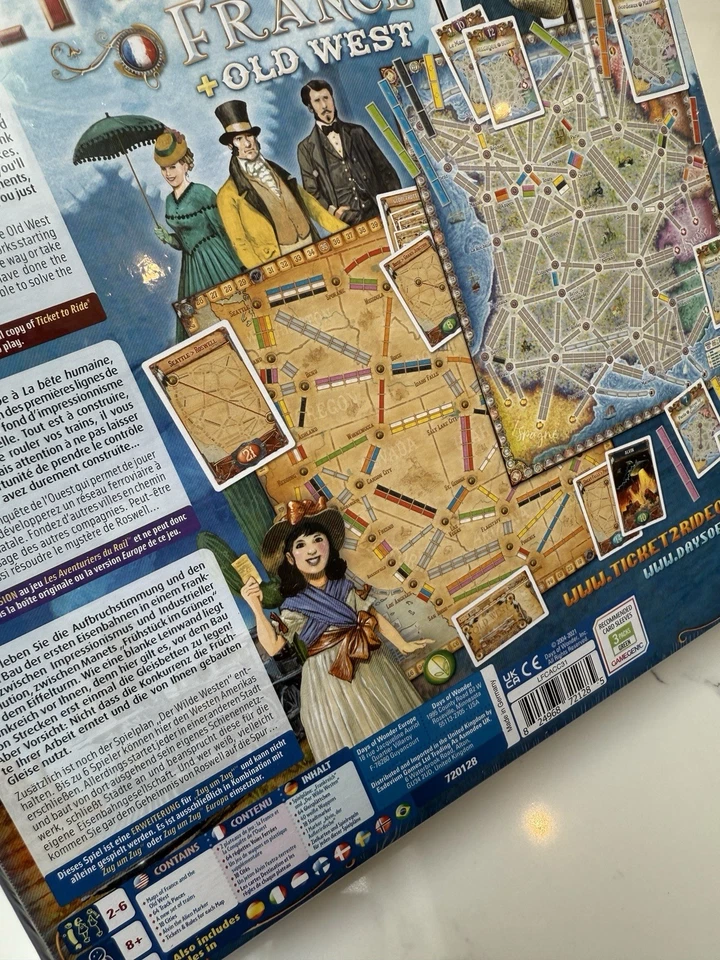 Ticket to Ride FRANCE/OLD WEST Board Game EXPANSION Days of Wonder - NEW Sealed. - Image 3 of 3