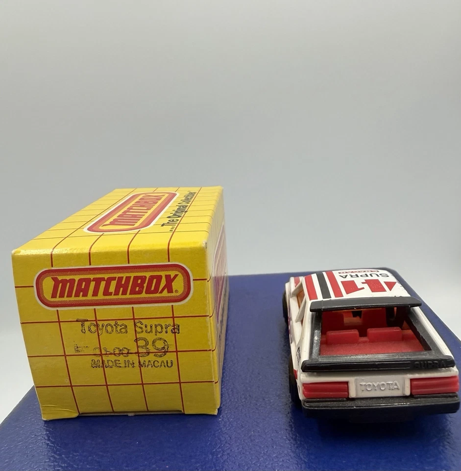 De colección 1984 Matchbox #39 Toyota Supra Racing #41 grúa levas Macao con caja como nuevo Foto 3 de 4