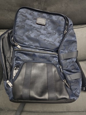 Tumi ALPHA BRAVO Nellis Backpack Bag Leather Navy x Black For Men From Japan