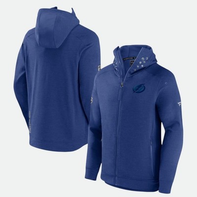 Fanatics Authentic Pro Tampa Bay Lightning NHL Full Zip Hoodie Men XL Blue Black