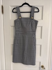 Tory Burch Navy Blue And White Pencil Dress Size 4