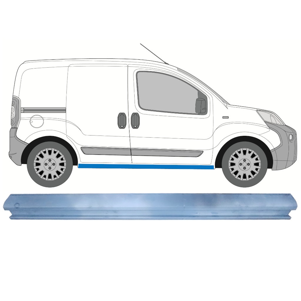Sill repair panel for Peugeot Bipper 2007-2017 / Right