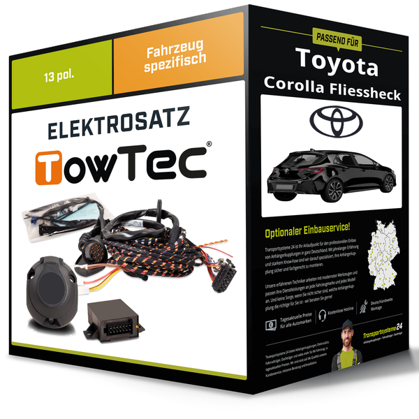 Elektrosatz 13-Pol Spezifisch für Toyota Corolla Fliessheck 04.2019-Jetzt-image