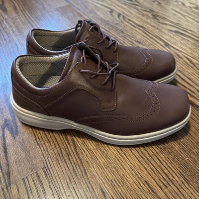 Orthofeet Moreno Mens Size 10 D Brown Leather Wingtip Oxford Shoes Sneakers