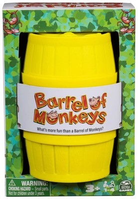 Spin Master Games, Barrel of One Size, Monkeys - Retro Linking