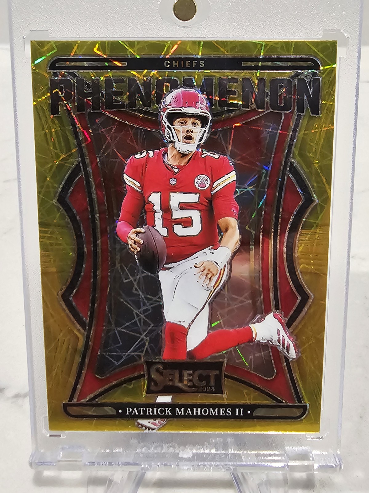 2024 Panini Select Phenomenon Patrick Mahomes Gold Prizm  /10 #17 Chiefs 🔥