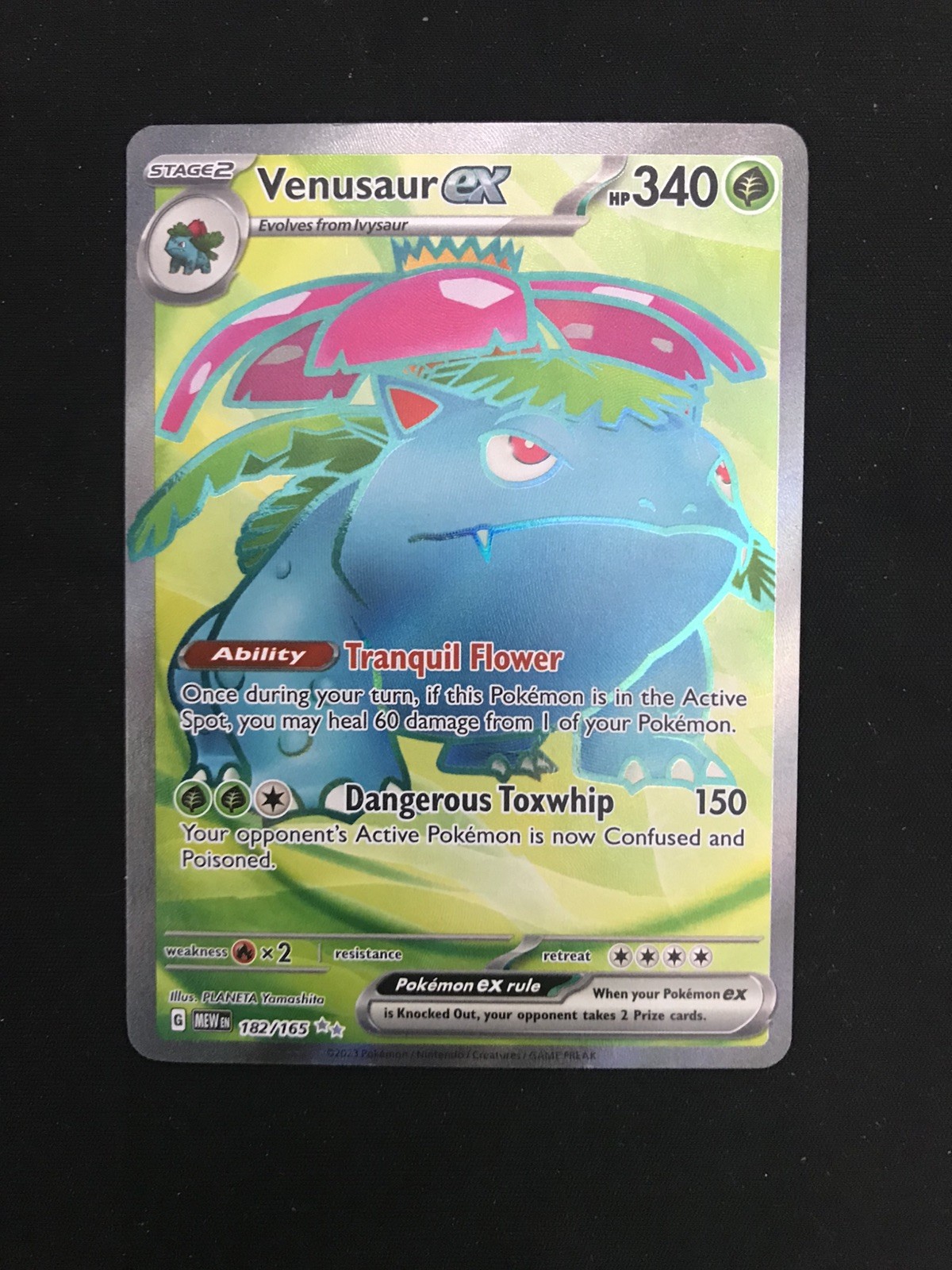 The Pokémon Company Venusaur ex 182/165 SV 151 Ultra Rare Full Art Holo 340 HP