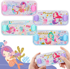 Handheld Water Games, 4 Packs Mermaid Theme Water Toss Ring Game Aqua Toy Water