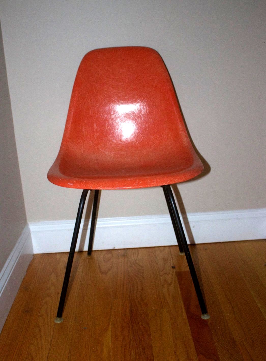 VINTAGE Orange Original HERMAN MILLER Eames Fiberglass Shell