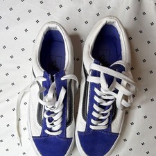 VANS Old Skool 500714 Men's Sneakers, Blue White Black, US Size 6.5, Canvas