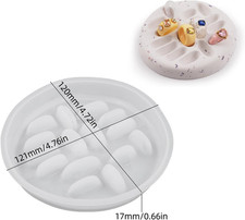 Round Jewelry Storage Tray Mold, Rings Earrings Container Plates Silicone Mol...