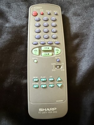 Sharp Remote Control Model GA292SB Tested Works No Batteries Included Silver OEM