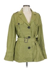 Lafayette 148 New York Women Green Trenchcoat 12
