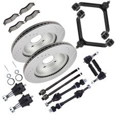 12PCS Front Suspension Kit,Tie Rod End Control Arm Sway Bar Link