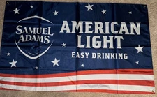 Samuel Adams Sam Adams American Light American Flag Beer Bar Sign 5ftx3ft Banner