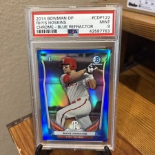 2014 Bowman Chrome Draft Rhys Hoskins #286/399 BLUE REFRACTOR#CDP122 PSA 9