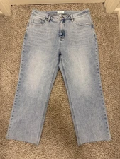 NWOT MoCo Boutique Wide Leg Cropped Tummy Control Jeans Size 16W