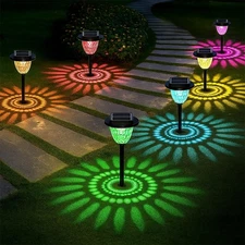 Solar Lights Outdoor 6-Pack, Automatic On/Off Solar Pathway Lights, IP65 Wate...