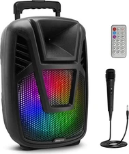 Pyle Portable Speaker - 15” 80 Watts Max Power Output Loudspeaker PA System