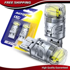 2X 7443 T20 LED White Bulb Super Bright LED Bulb For Back Up Reverse Light DRL