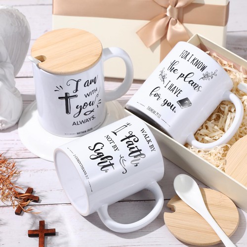6 juegos de tazas de café cristianas a granel para mujeres pastor agradecimiento regalos 12 oz bi... - Imagen 6 de 7