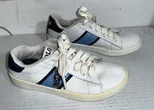 Polo Ralph Lauren Quilton Bear Lace Athletic Shoes US 2 Blue White Rare