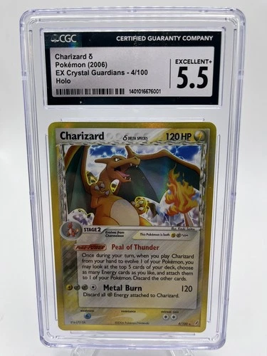 Pokémon Charizard Delta Species EX Crystal Guardians Holo Rare Card 4/100 CGC 6