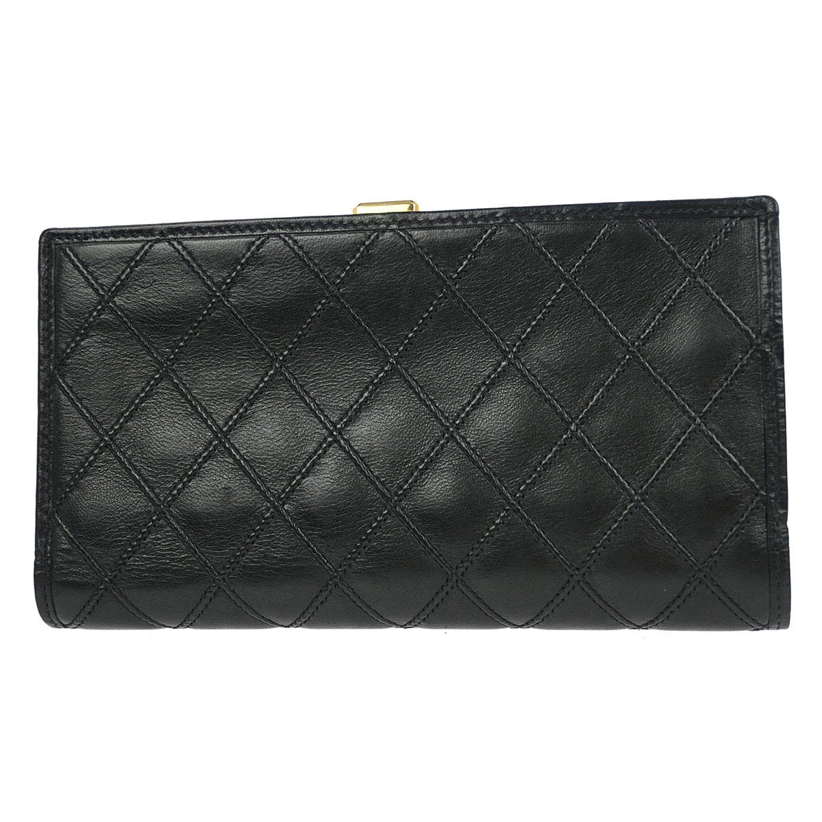 CHANEL財布 Chanel Black Lambskin Bicolore Long Wallet Purse 115882 | eBay