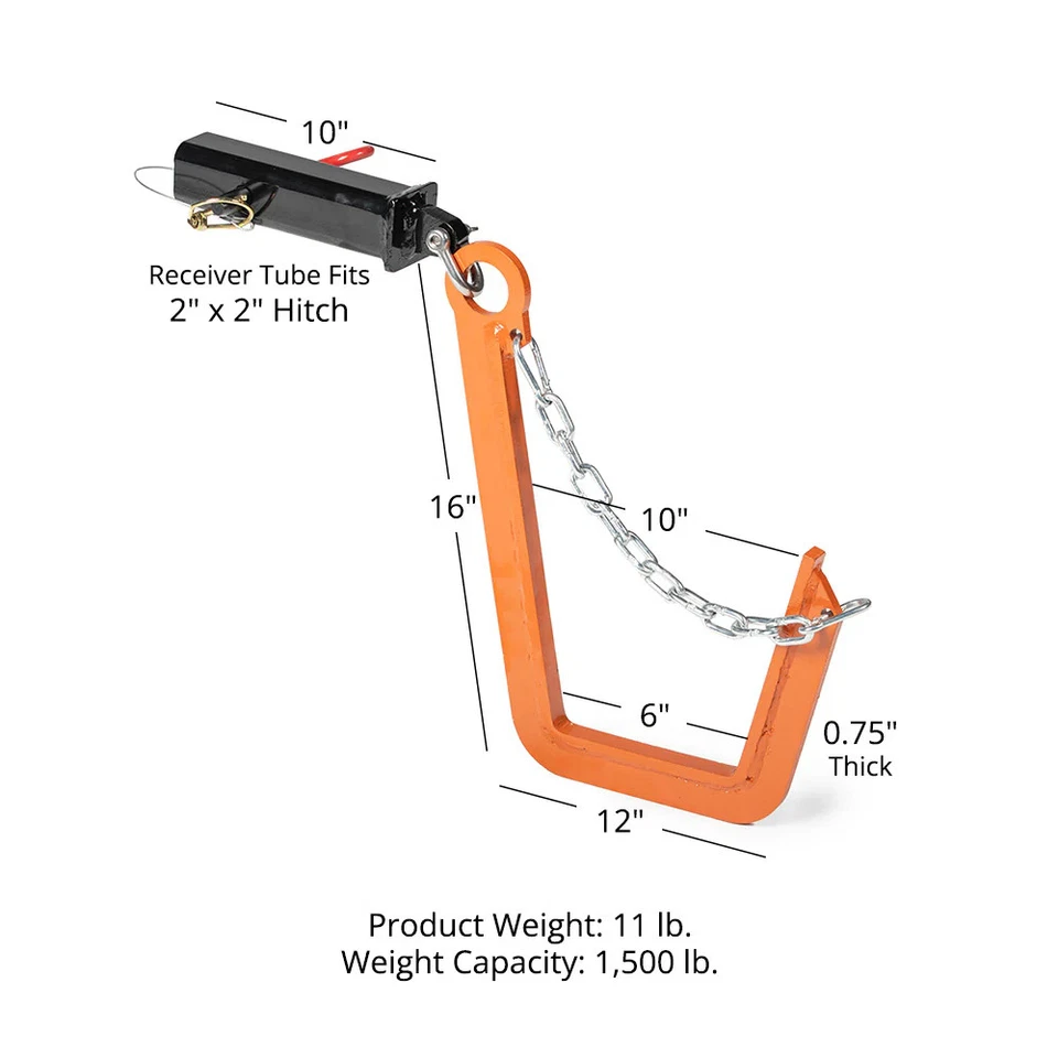 Titan Attachments Tele-Boom J-Hook, Heavy-Duty Truss Hook with Security Chain Foto 2 de 4