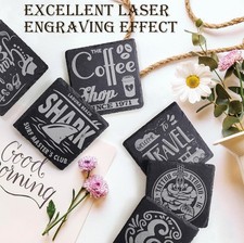72 Pieces Slate Drink Coasters, Black Coasters Stone Coaster Set - Easter/