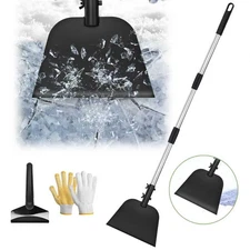 Snow Shovel, Floor Scraper & Ice Scraper, 54 Inch Flat Shovel for Snow Remova...